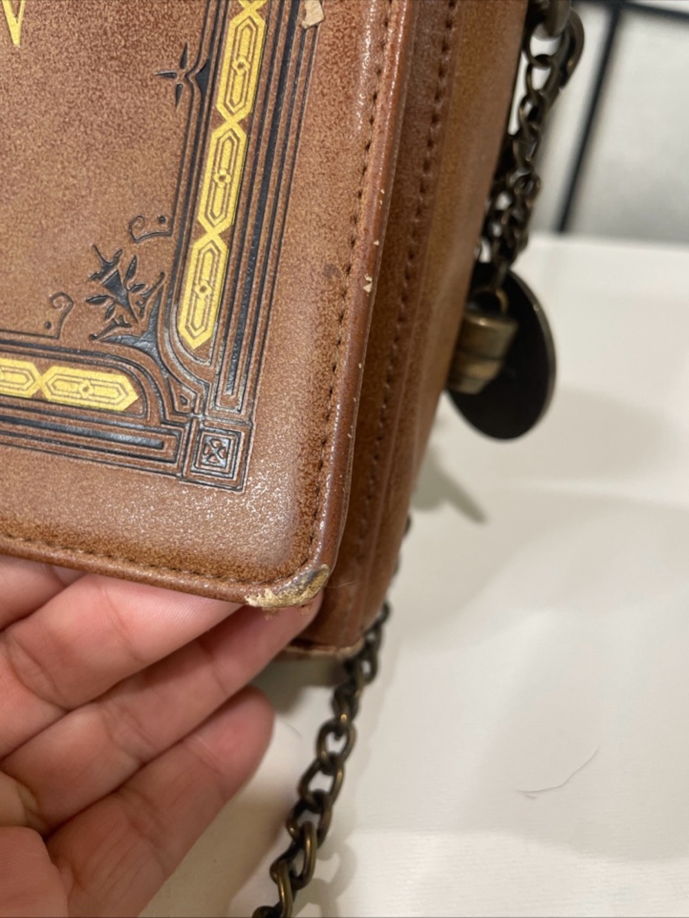 Disney Brown "Once Upon A Time" Book-Style Crossbody Bag - Picture 3 of 11